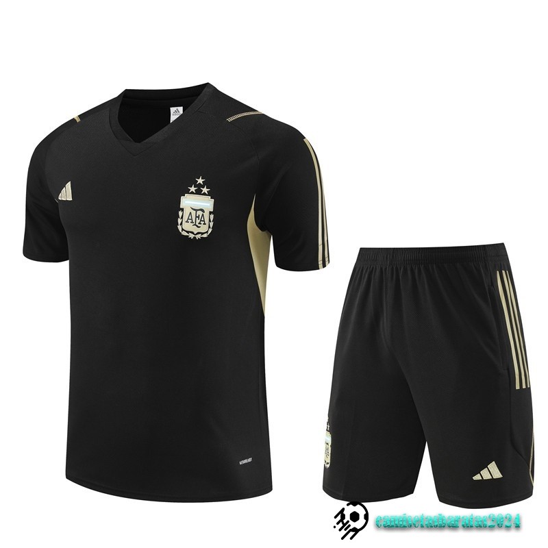 Replicas Entrenamiento Conjunto Completo Niños Argentina 2023 Negro Amarillo