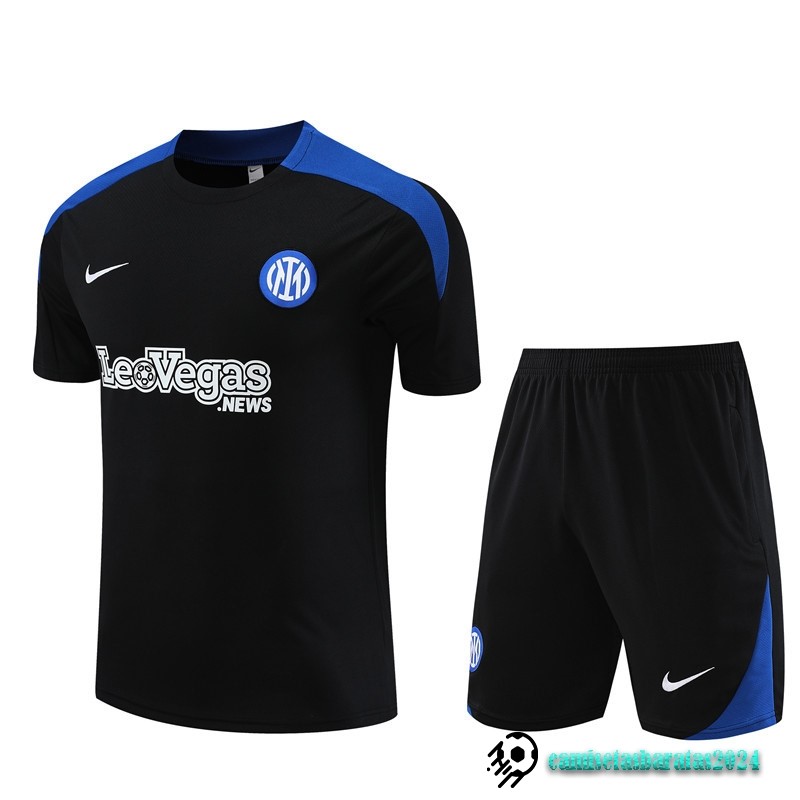 Replicas Entrenamiento Conjunto Completo Niños Inter Milán 2023 2024 Negro Azul