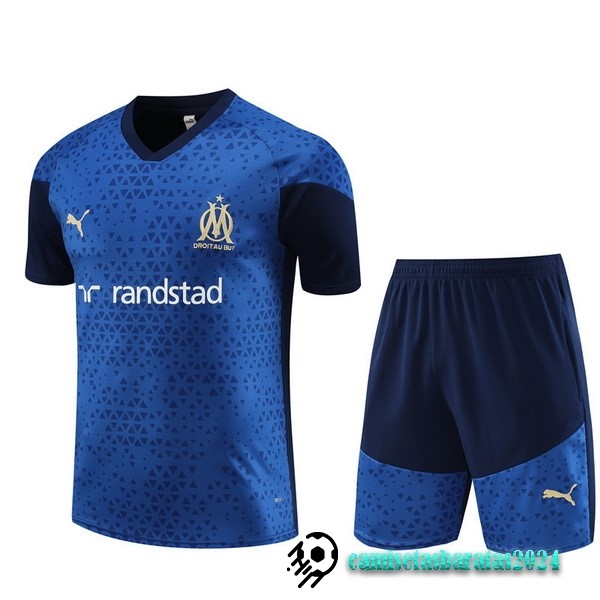 Replicas Entrenamiento Conjunto Completo Niños Marsella 2023 2024 Azul