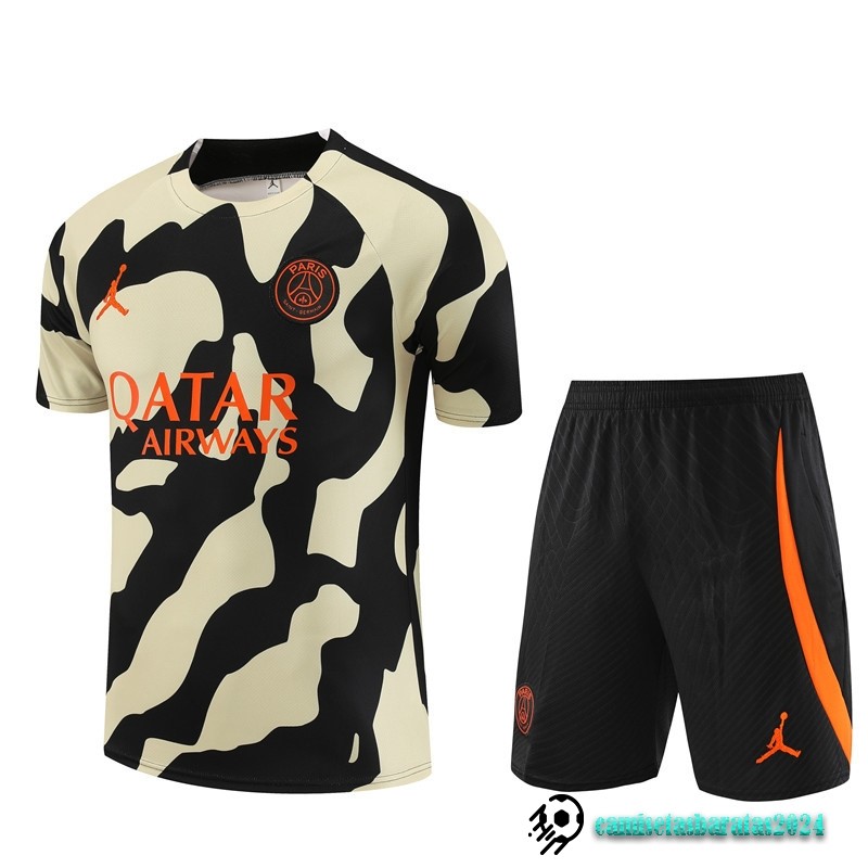 Replicas Entrenamiento Conjunto Completo Niños Paris Saint Germain 2023 2024 Amarillo Negro Naranja