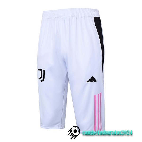 Replicas Entrenamiento Pantalones Juventus 2023 2024 Negro Blanco Rosa