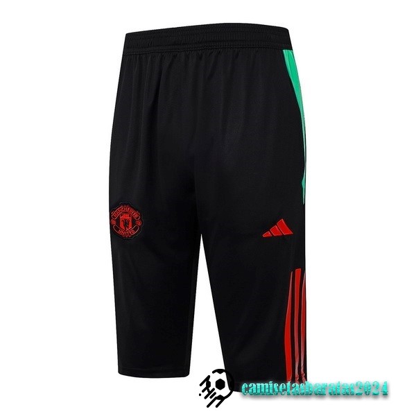Replicas Entrenamiento Pantalones Manchester United 2023 2024 Negro Rojo Verde