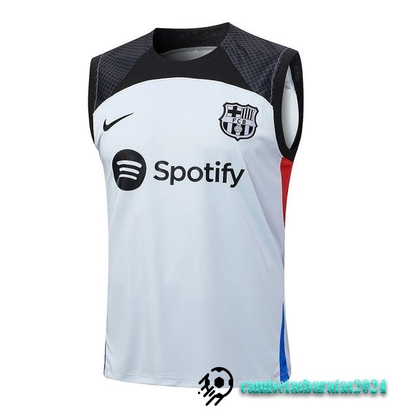 Replicas Entrenamiento Sin Mangas Barcelona 2023 2024 Gris Claro Rojo