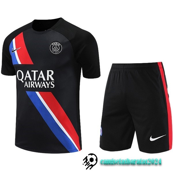 Replicas Entrenamiento Sin Mangas Conjunto Completo Paris Saint Germain 2023 2024 Negro Rojo Azul