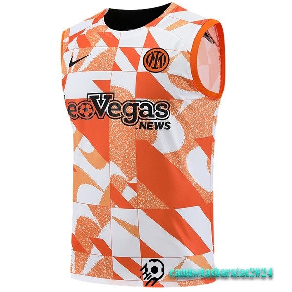 Replicas Entrenamiento Sin Mangas Inter Milán 2023 2024 Naranja Blanco