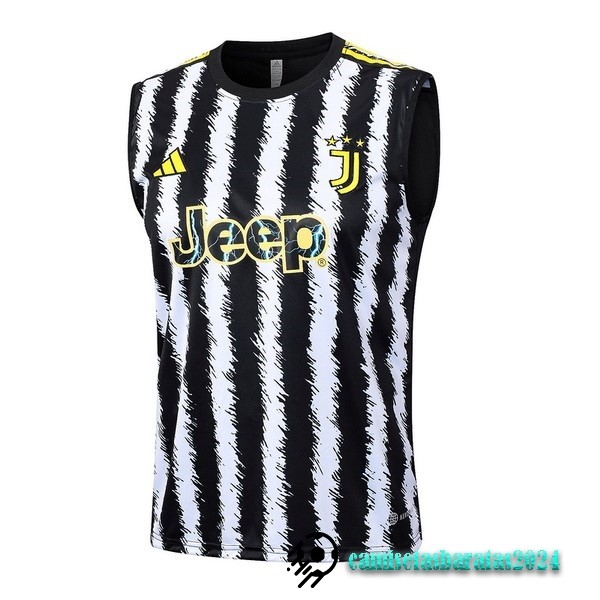 Replicas Entrenamiento Sin Mangas Juventus 2023 2024 Blanco Negro Amarillo