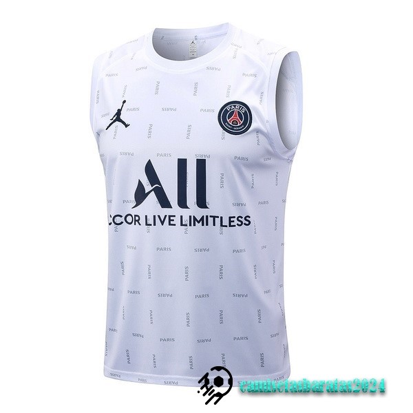 Replicas Entrenamiento Sin Mangas Paris Saint Germain 2023 2024 Blanco