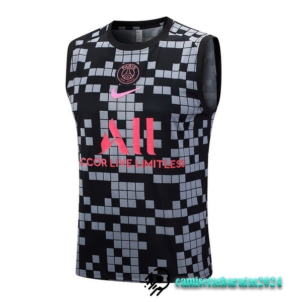 Replicas Entrenamiento Sin Mangas Paris Saint Germain 2023 2024 Gris Negro Rosa