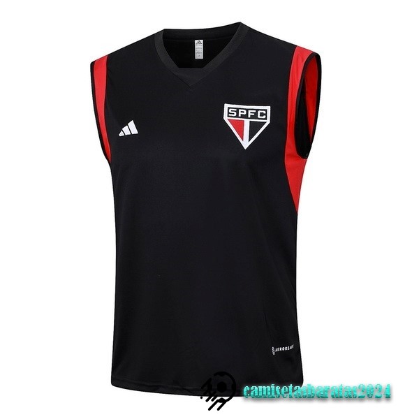 Replicas Entrenamiento Sin Mangas São Paulo 2023 2024 Negro Rojo