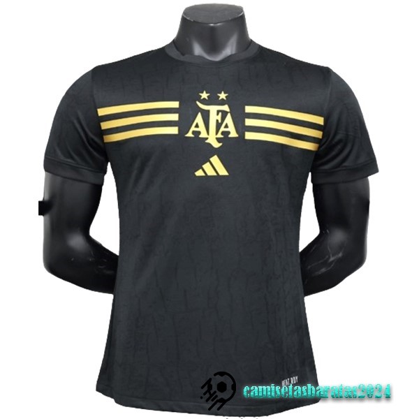 Replicas Especial Jugadores Camiseta Argentina 2024 Negro Amarillo