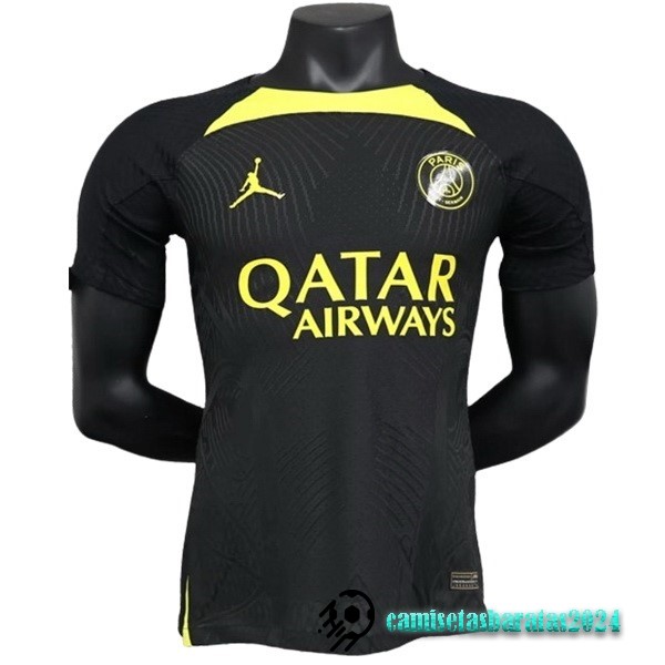 Replicas Jugadores Entrenamiento Paris Saint Germain 2023 2024 Negro Amarillo