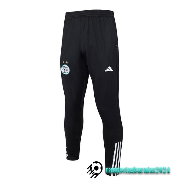 Replicas Pantalones Deportivos Argelia 2023 Negro Blanco