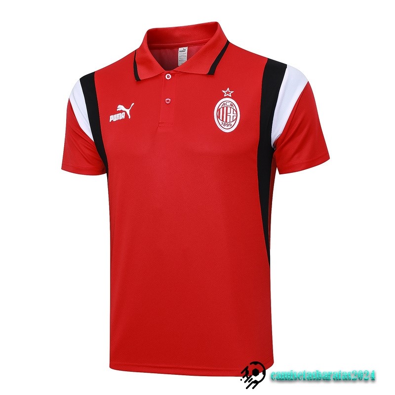 Replicas Polo AC Milan 2023 2024 Rojo Negro Blanco