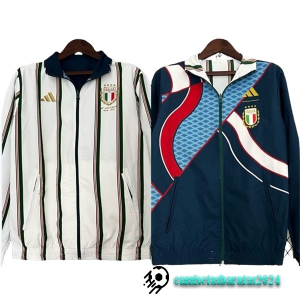 Replicas Rompevientos Italia 2023 Blanco Azul