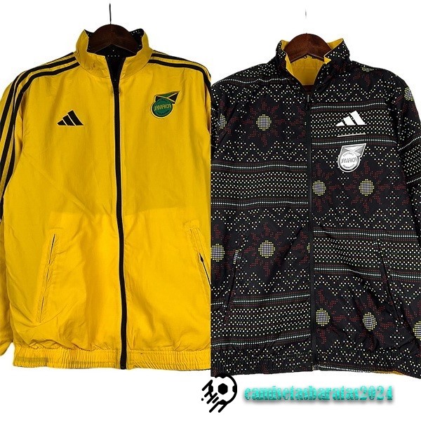 Replicas Rompevientos Jamaica 2024 Amarillo Negro