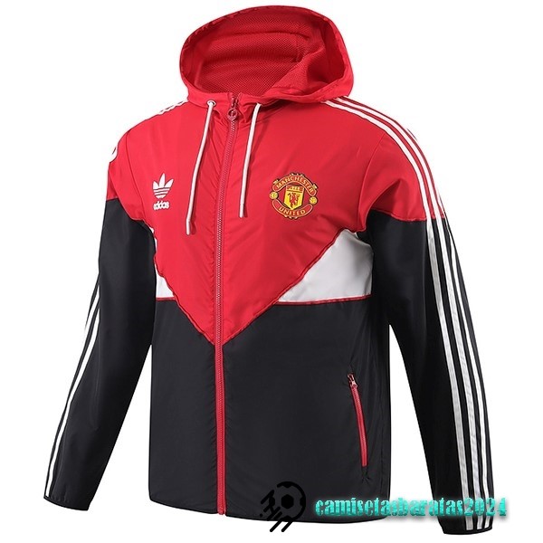 Replicas Rompevientos Manchester United 2023 2024 Rojo Negro Blanco