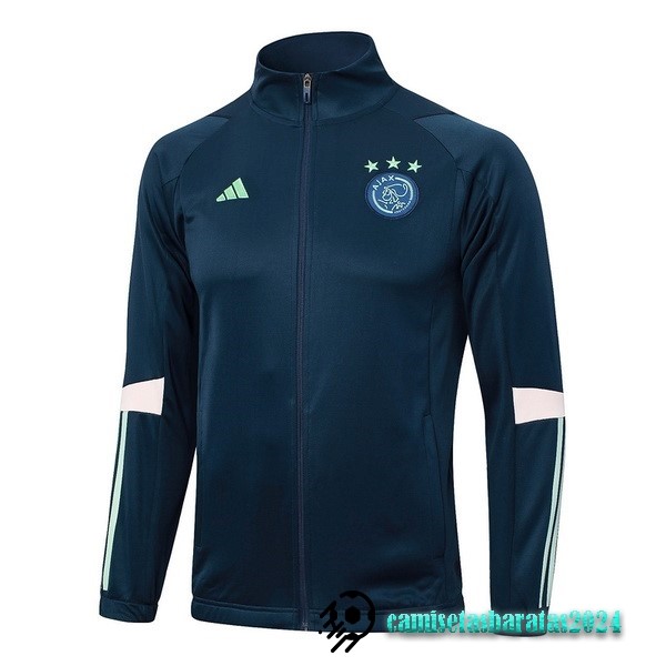 Replicas Ropa Deportiva Con Cremallera Larga Ajax 2023 2024 Azul Marino Rosa