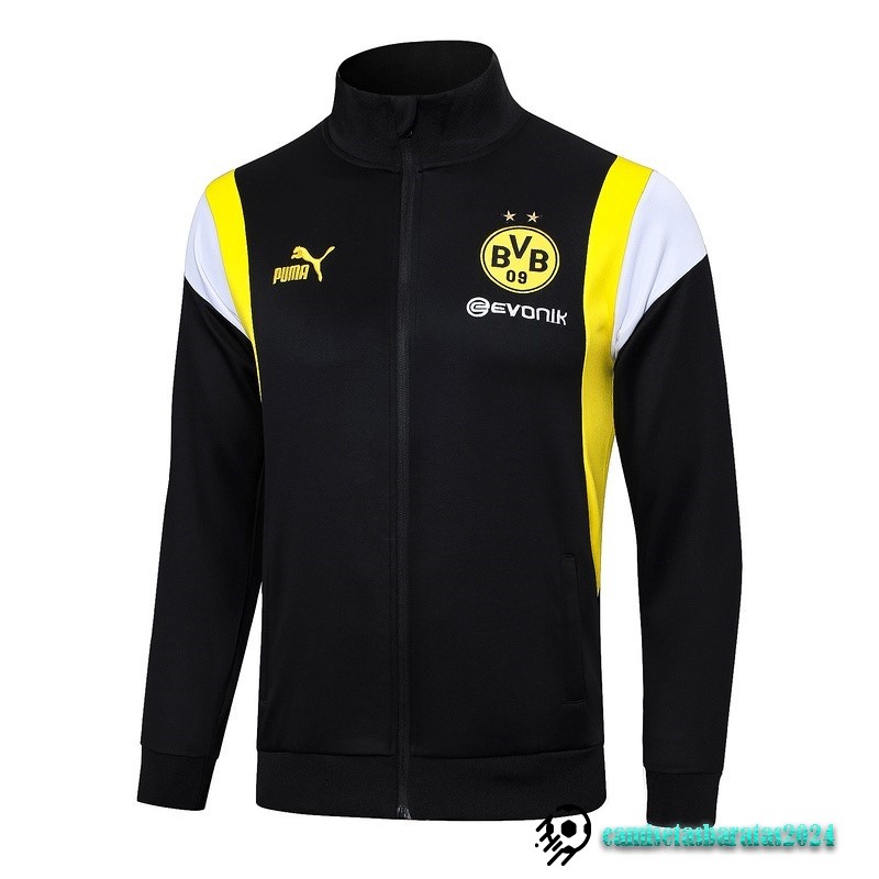 Replicas Ropa Deportiva Con Cremallera Larga Borussia Dortmund 2023 2024 Negro Amarillo