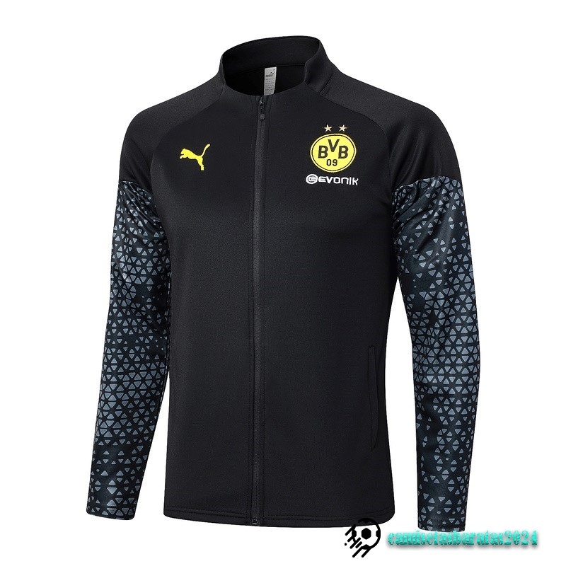 Replicas Ropa Deportiva Con Cremallera Larga Borussia Dortmund 2023 2024 Negro Gris