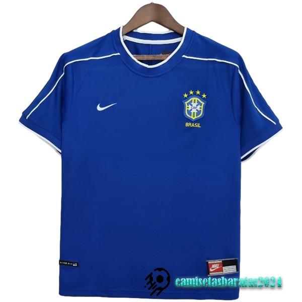 Replicas Segunda Camiseta Brasil Retro 1998 Azul