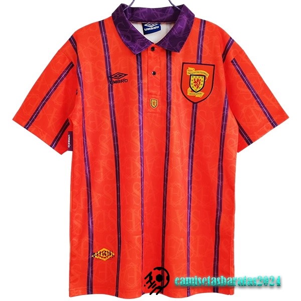 Replicas Segunda Camiseta Escocia Retro 1993 Naranja