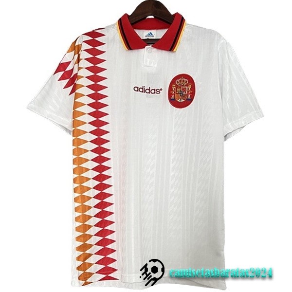 Replicas Segunda Camiseta España Retro 1994 Blanco