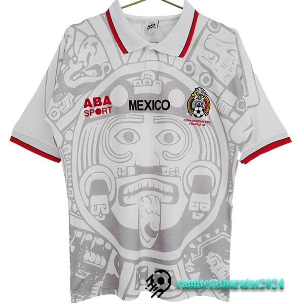 Replicas Segunda Camiseta Mexico Retro 1998 Blanco