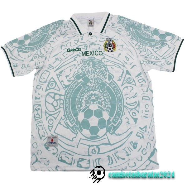 Replicas Segunda Camiseta Mexico Retro 1999 Blanco