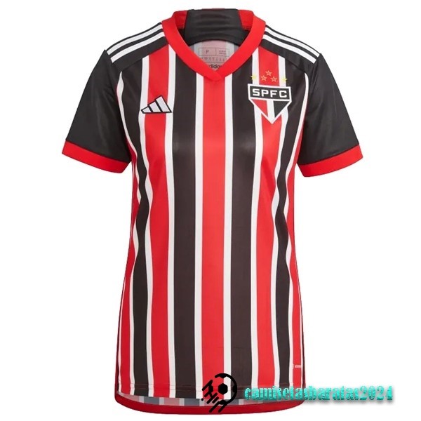 Replicas Segunda Camiseta Mujer São Paulo 2023 2024 Rojo