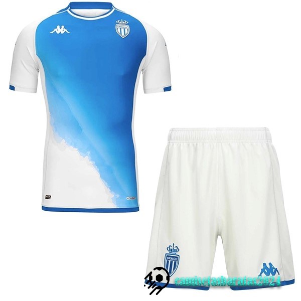 Replicas Segunda Conjunto De Niños AS Monaco 2023 2024 Azul