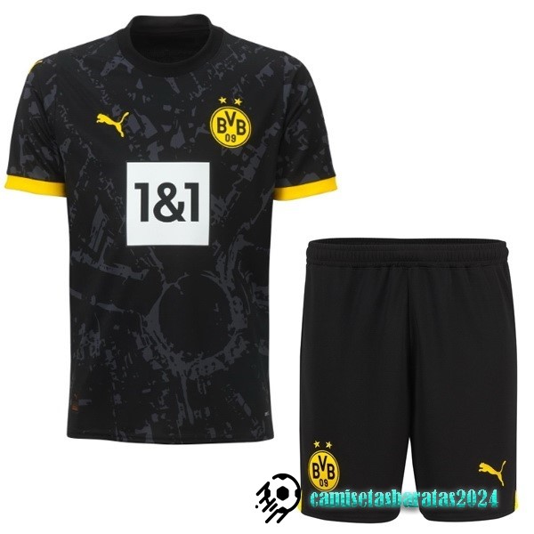Replicas Segunda Conjunto De Niños Borussia Dortmund 2023 2024 Negro Amarillo