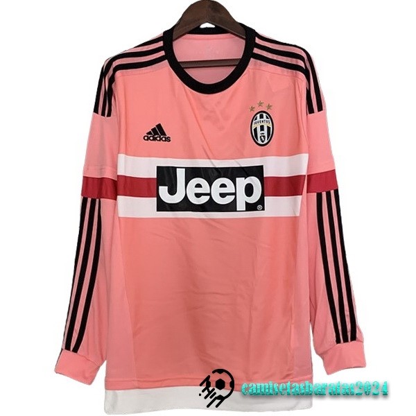 Replicas Segunda Manga Larga Juventus Retro 2015 2016 Rosa