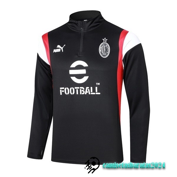 Replicas Sudadera Entrenamiento AC Milan 2023 2024 Blanco II Rojo