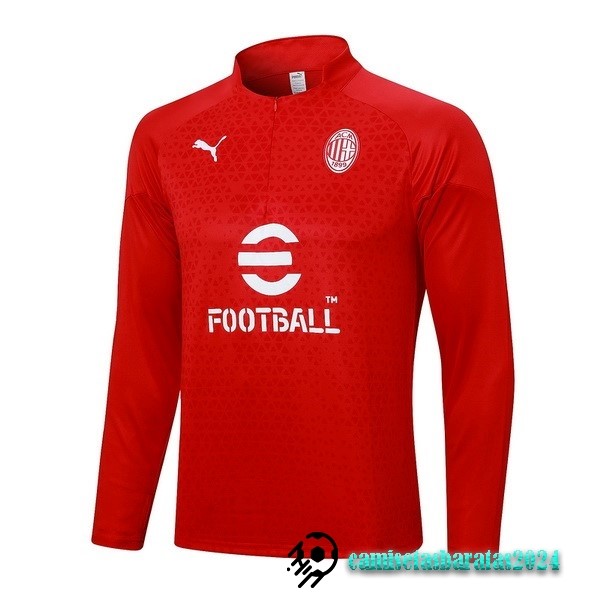 Replicas Sudadera Entrenamiento AC Milan 2023 2024 I Rojo