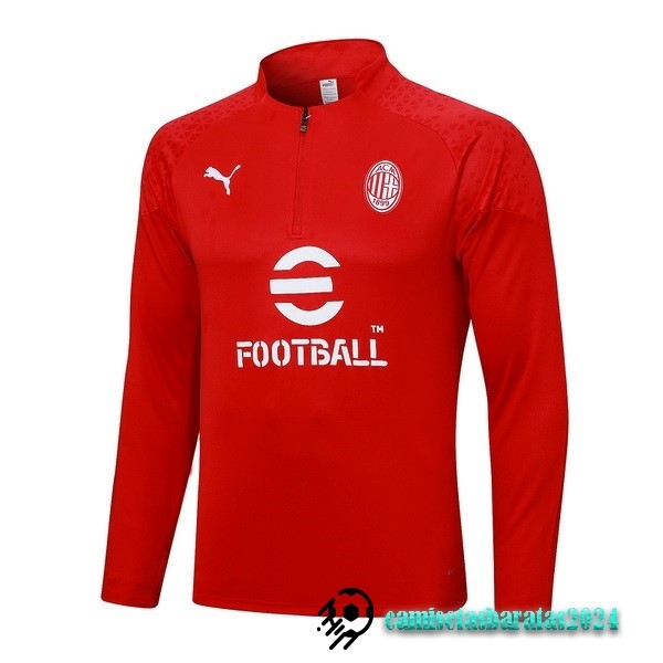 Replicas Sudadera Entrenamiento AC Milan 2023 2024 Rojo