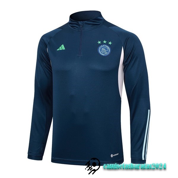 Replicas Sudadera Entrenamiento Ajax 2023 2024 Azul Marino Rosa