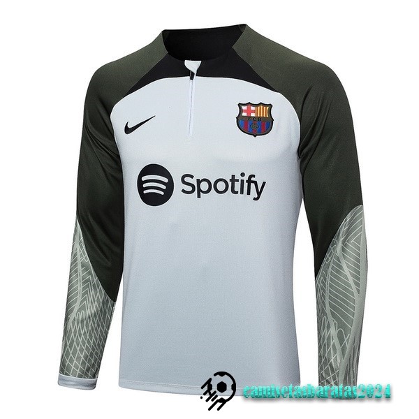 Replicas Sudadera Entrenamiento Barcelona 2023 2024 Verde Gris