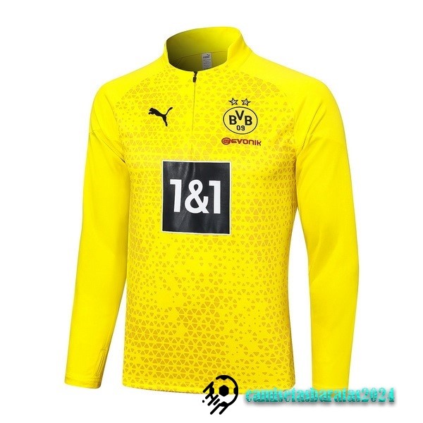 Replicas Sudadera Entrenamiento Borussia Dortmund 2023 2024 Amarillo I Negro