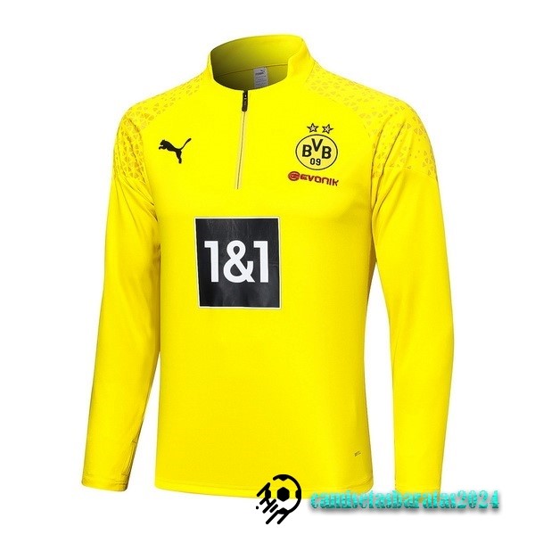 Replicas Sudadera Entrenamiento Borussia Dortmund 2023 2024 Amarillo Negro