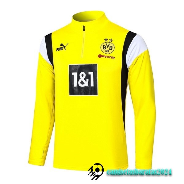 Replicas Sudadera Entrenamiento Borussia Dortmund 2023 2024 Amarillo Negro Blanco