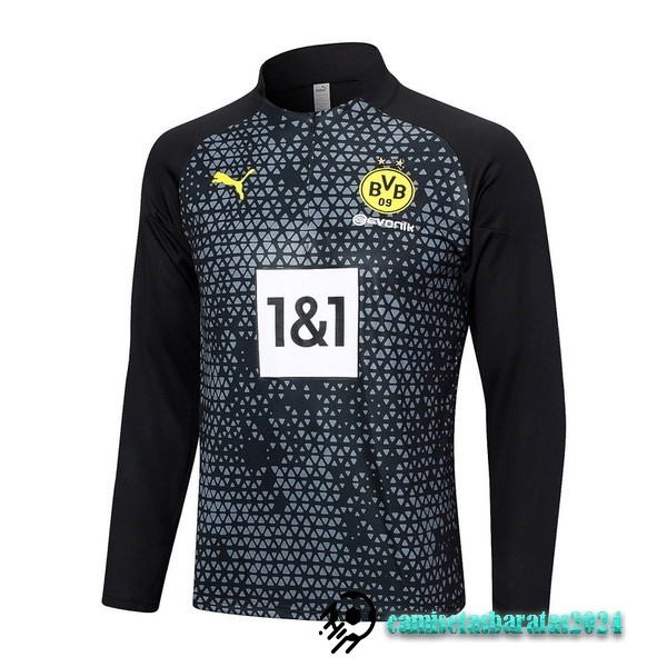 Replicas Sudadera Entrenamiento Borussia Dortmund 2023 2024 Gris Negro