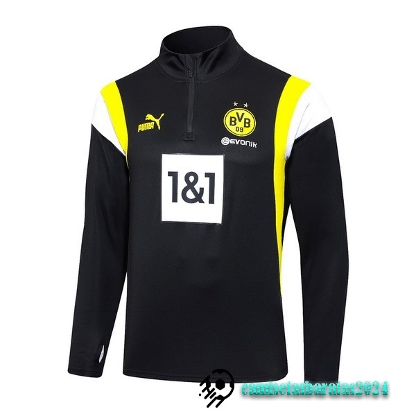 Replicas Sudadera Entrenamiento Borussia Dortmund 2023 2024 Negro Amarillo Blanco