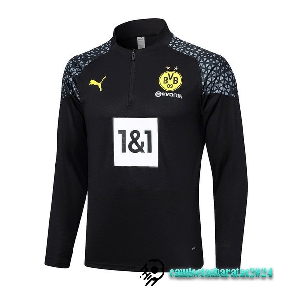 Replicas Sudadera Entrenamiento Borussia Dortmund 2023 2024 Negro Gris