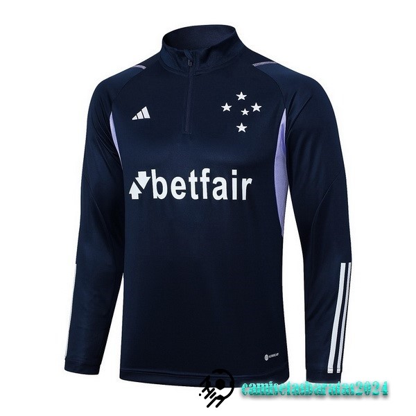 Replicas Sudadera Entrenamiento Cruzeiro 2023 2024 Azul Marino Purpura