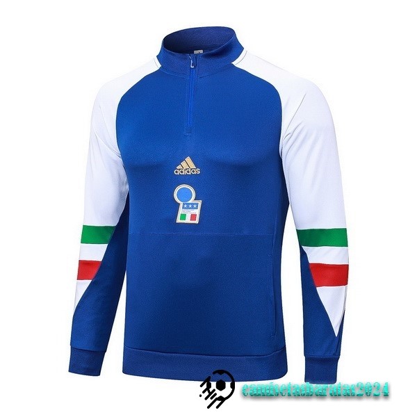 Replicas Sudadera Entrenamiento Italia 2023 Azul Blanco