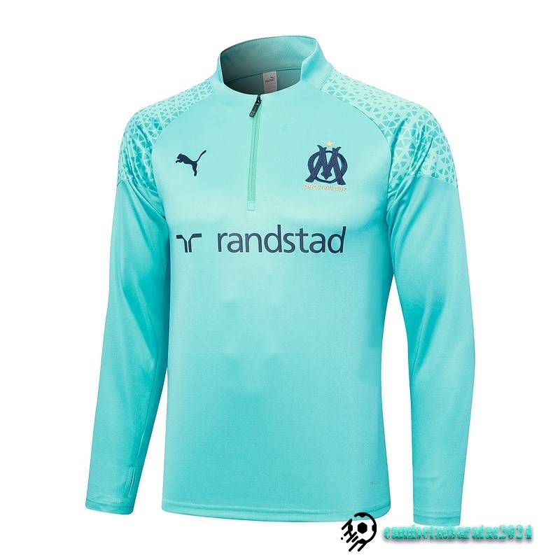 Replicas Sudadera Entrenamiento Marsella 2023 2024 Azul Verde