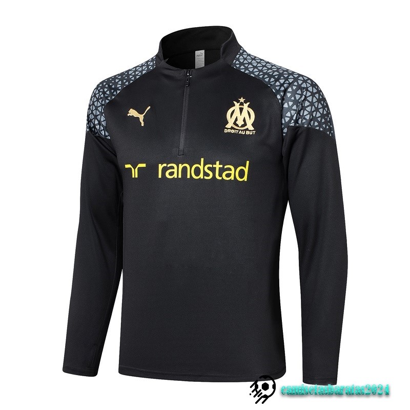 Replicas Sudadera Entrenamiento Marsella 2023 2024 Negro Gris