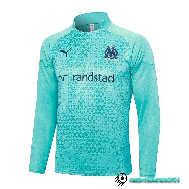 Replicas Sudadera Entrenamiento Marsella 2023 2024 Verde Azul