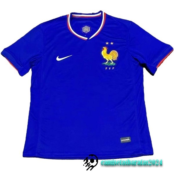 Replicas Tailandia Casa Camiseta Francia 2024 Azul