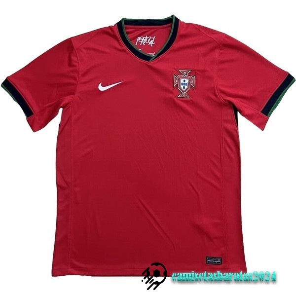 Replicas Tailandia Casa Camiseta Portugal 2024 Rojo